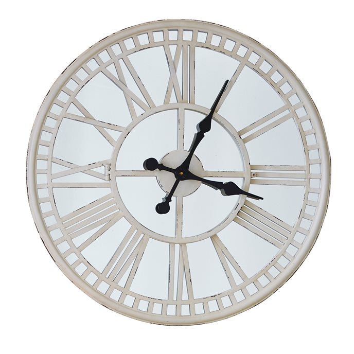 Mirror Clock Cream 28" Thumbnail