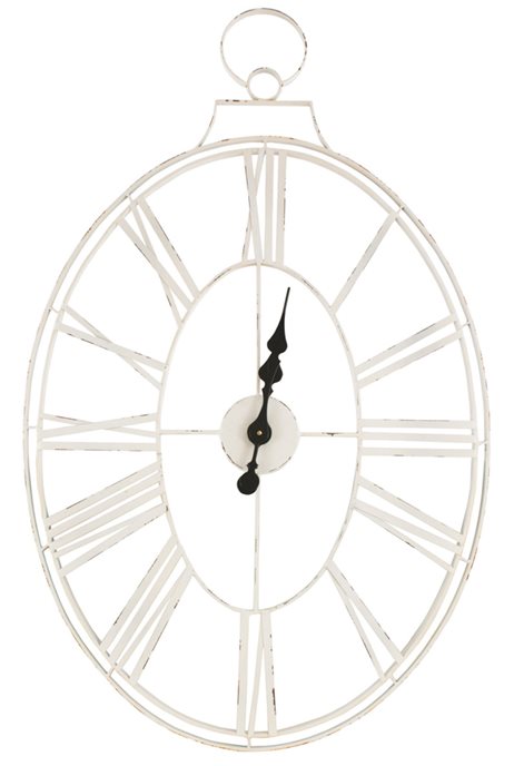 White Wire Metal Wall Clock Thumbnail