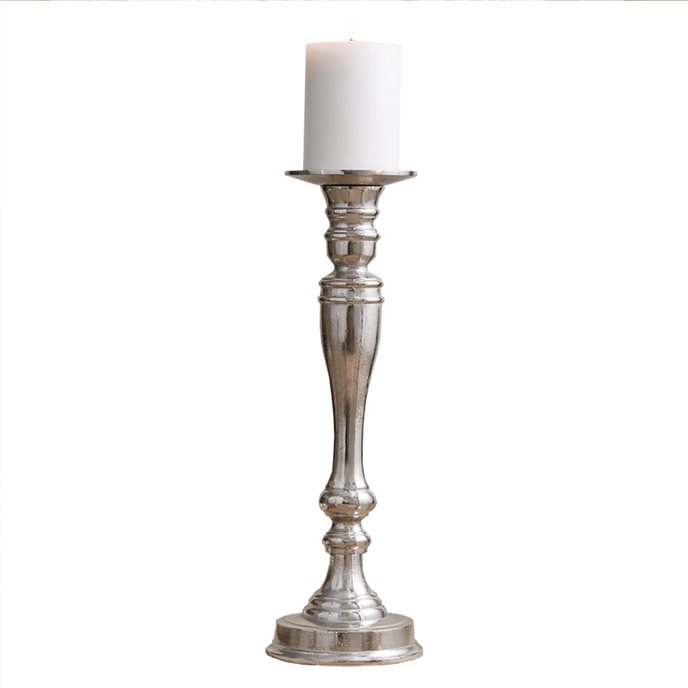 Silver Gena Pillar Holder Tall Thumbnail