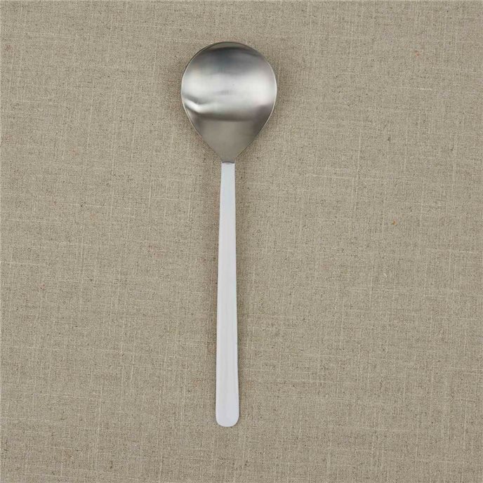 White Handle Serving Spoon Thumbnail