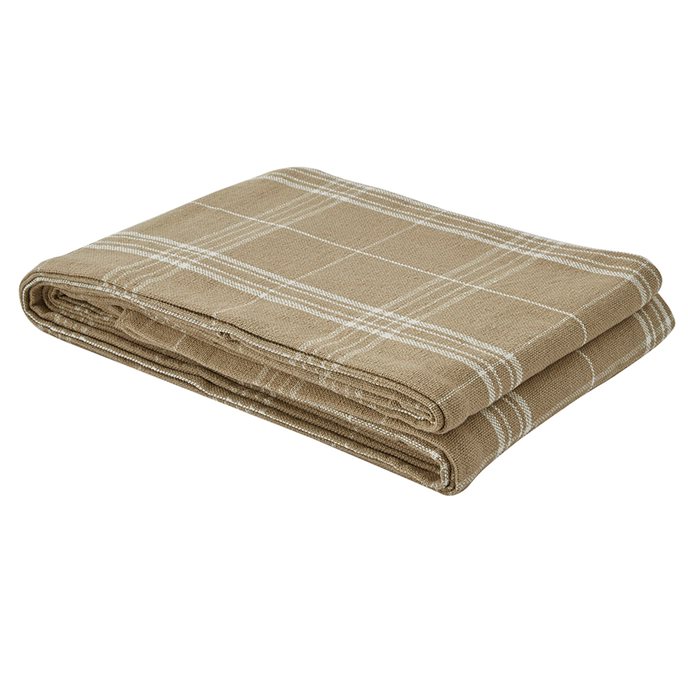 Fieldstone Plaid Queen Bedspread Cream Thumbnail