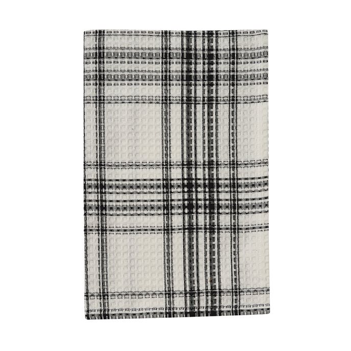 Onyx And Ivory Waffle Dishtowel Thumbnail