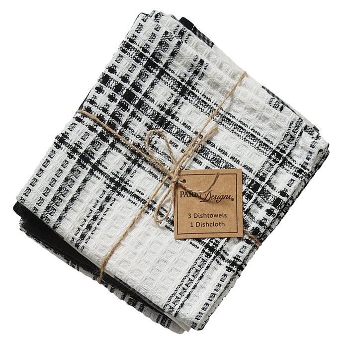 Onyx And Ivory 3 Dishtowel/1 Dishcloth Set Thumbnail