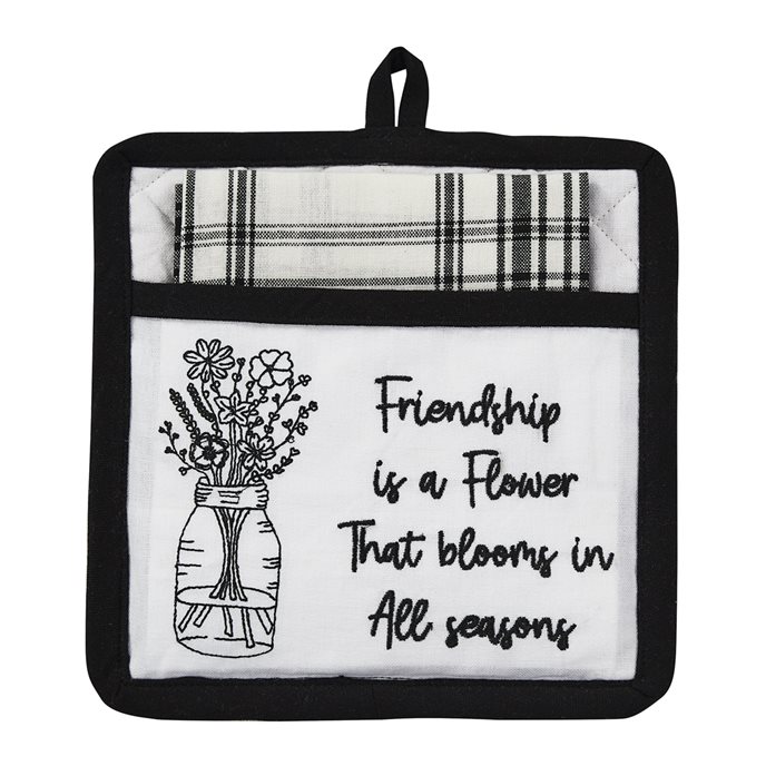 Friendship Is Flower Pocket Potholder Set Thumbnail