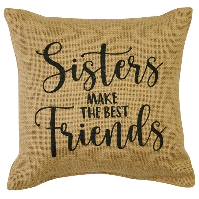 Sisters Make Friends 10" Sentiment Pillow Thumbnail