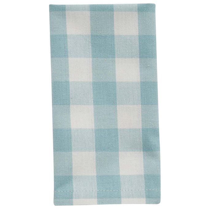 Gingham Check Napkin Aqua Thumbnail