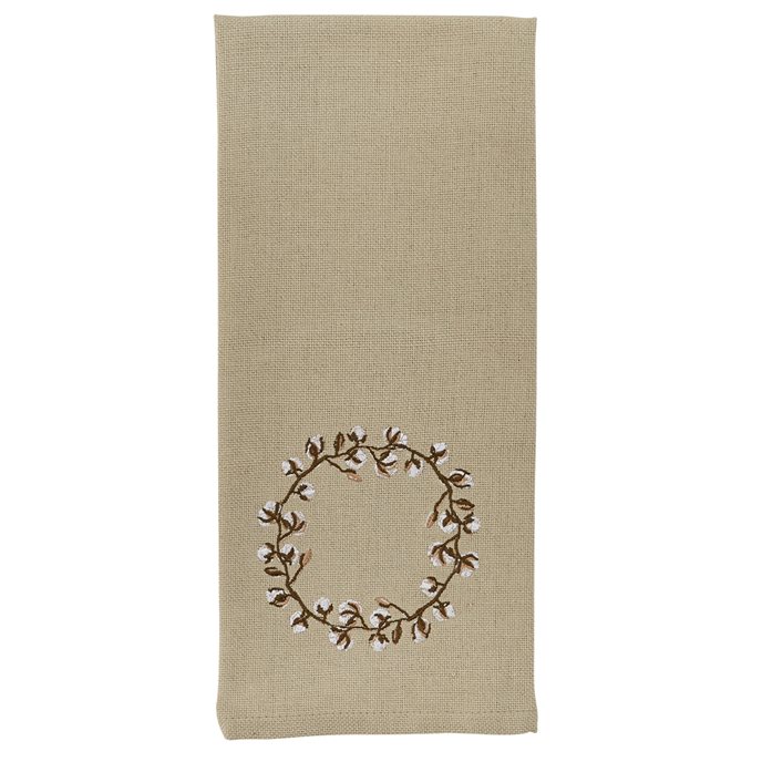 Cotton Wreath Decorative Dishtowel Thumbnail