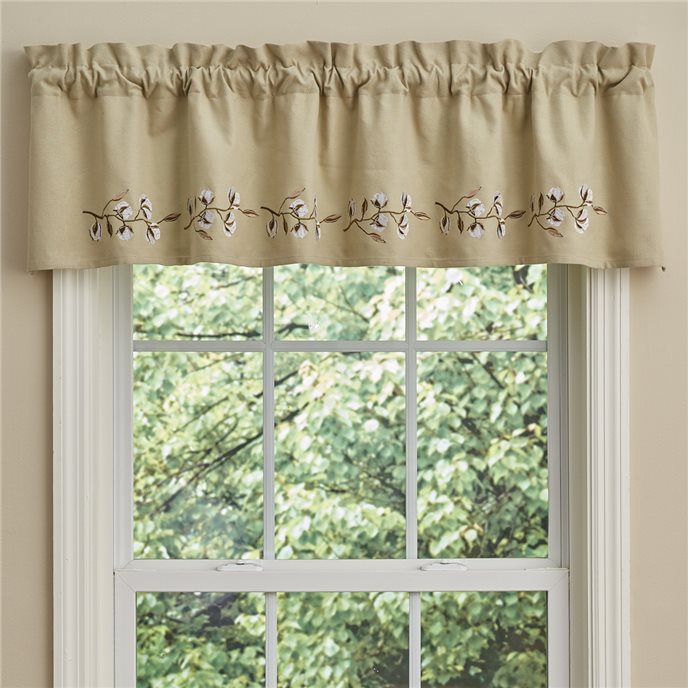 Cotton Wreath Lined Valance 60X14 Thumbnail