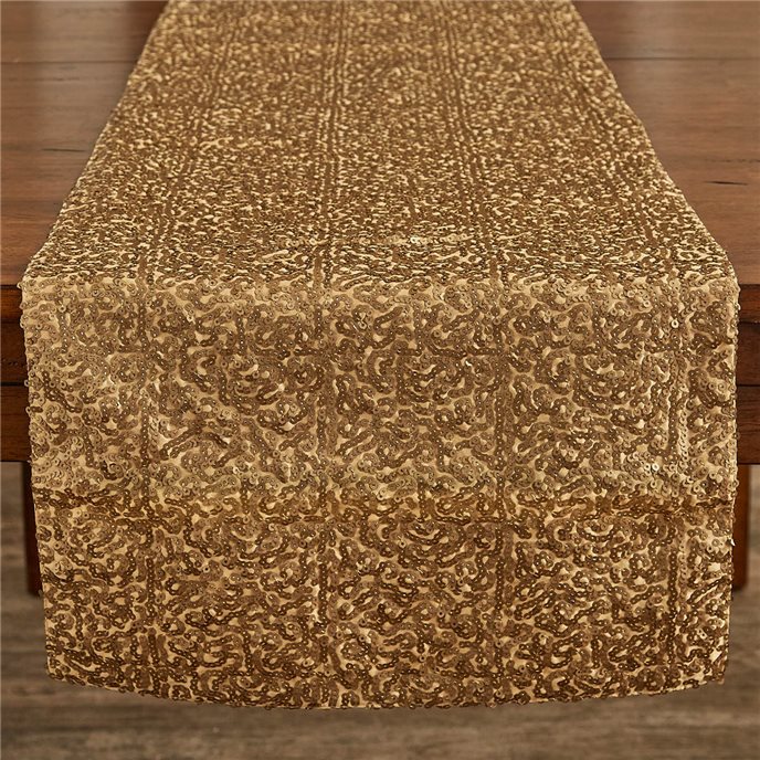 Gold Sequin Table Runner 15X72 Thumbnail