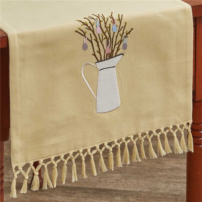 Pitcher With Eggs Table Runner 14X42 Thumbnail