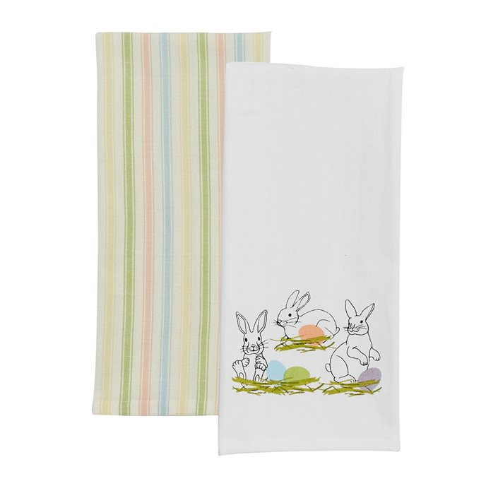 Printed Bunnies 2 Dishtowel Set Thumbnail