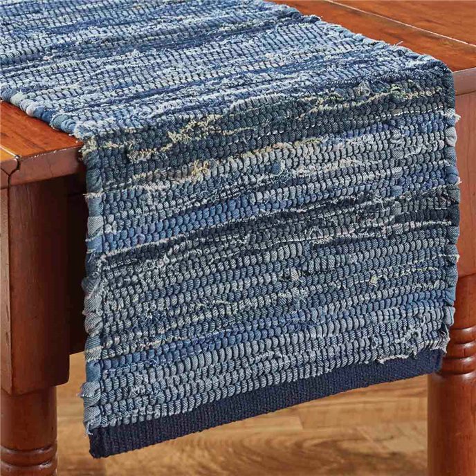 Indigo Chindi Table Runner 13X36 Thumbnail