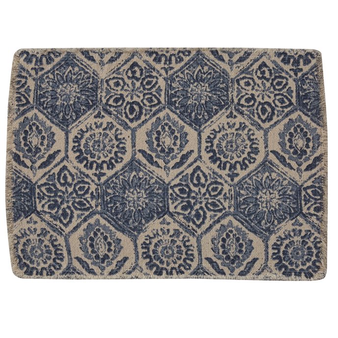 Mosaic Tile Printed Placemat Blue Thumbnail