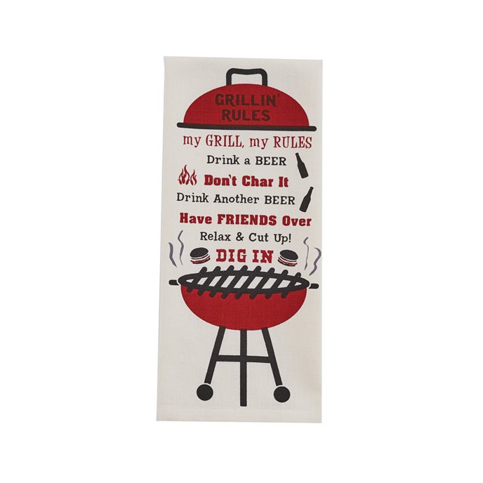 Grillin Rules Printed Dishtowel Thumbnail