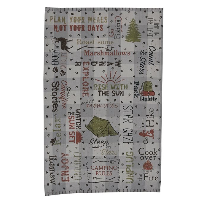 Camping Rules Printed Dishtowel Thumbnail