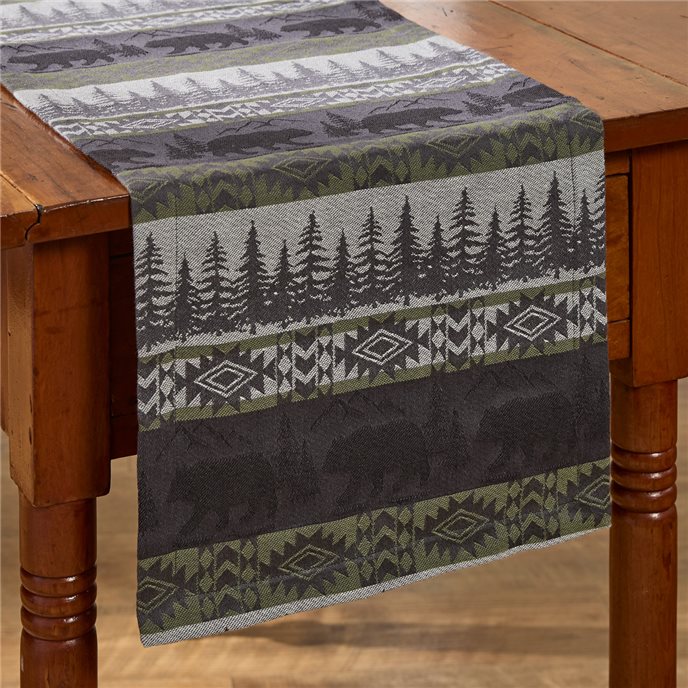 Green Mountain Bear Table Runner 13X36 Thumbnail