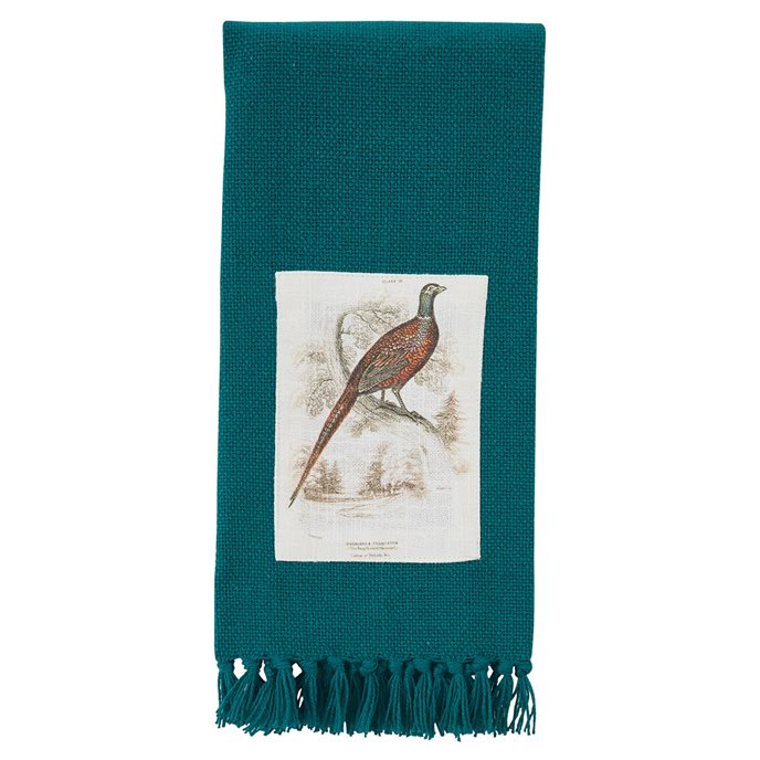 Pheasant Run Printed Dishtowel Green Thumbnail