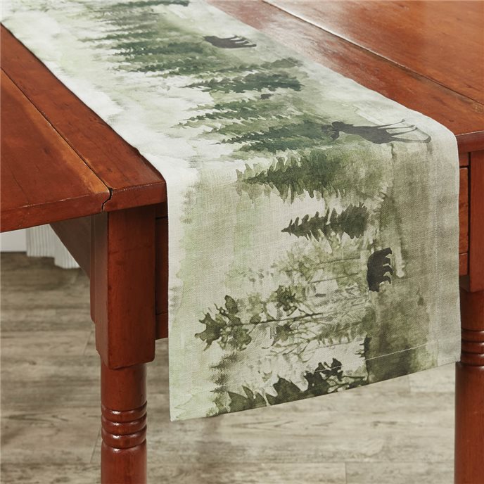 Watercolor Wildlife Table Runner 13X54 Thumbnail