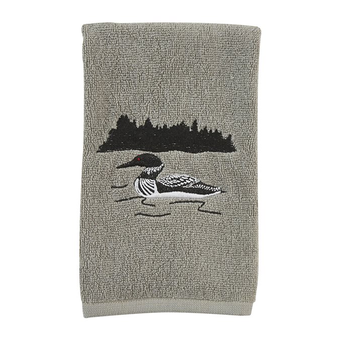 Gray Area Loon Fingertip Towel Thumbnail