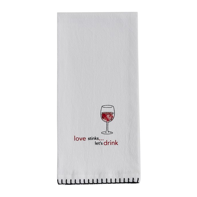 Love Stinks Sentiment Dishtowel Thumbnail