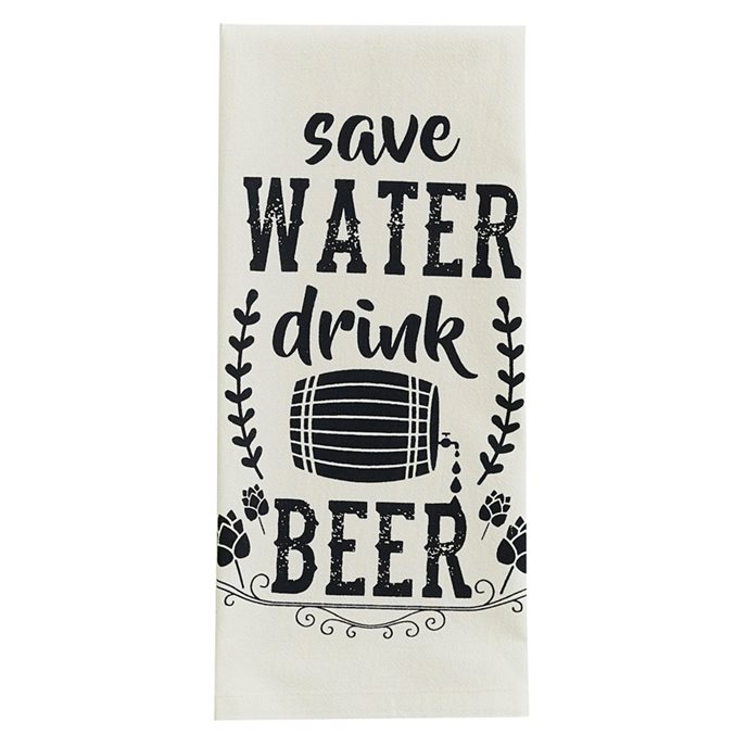 Save Water Drink Beer Print Dishtowel Thumbnail