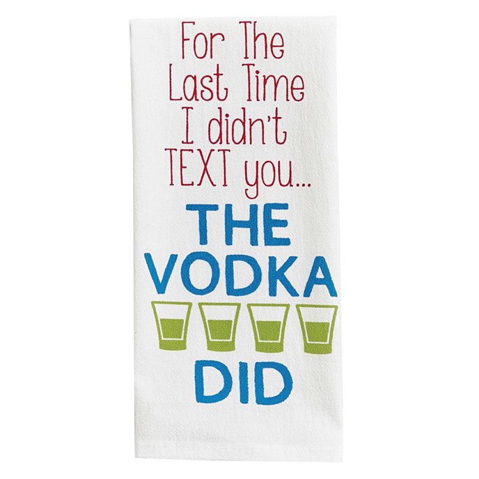 The Vodka Did Print Dishtowel Thumbnail