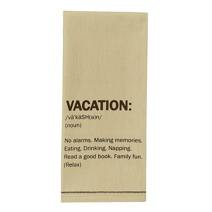 Vacation Definition Print Dishtowel Thumbnail