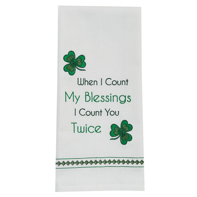 Count My Blessings Embroidered Dishtowel Thumbnail