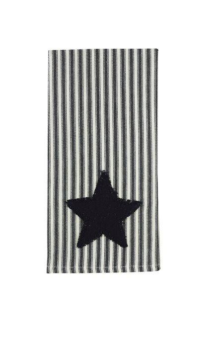 Black Star Ticking Dishtowel Thumbnail