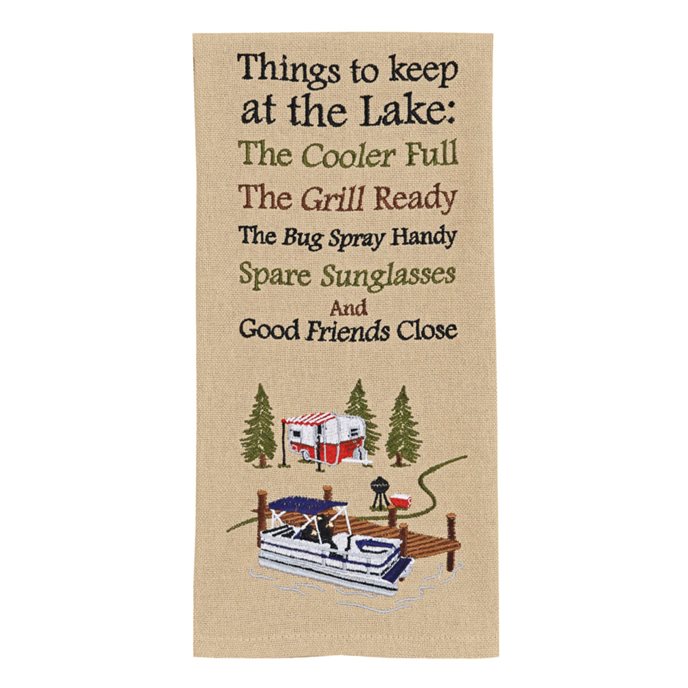 Things To Have At Lake Emb Dishtowel Thumbnail