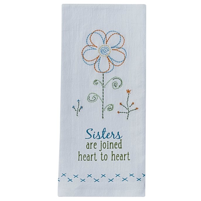 Sisters Are Joined Emb Dishtowel Thumbnail