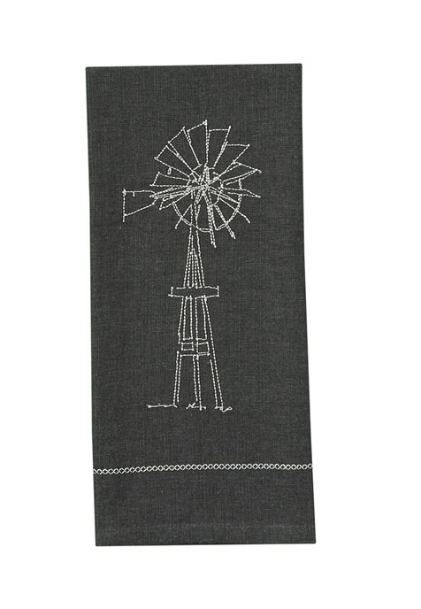 Windmill Embroidered Dishtowel Thumbnail