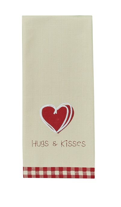 Hugs And Kisses Printed Dishtowel Thumbnail