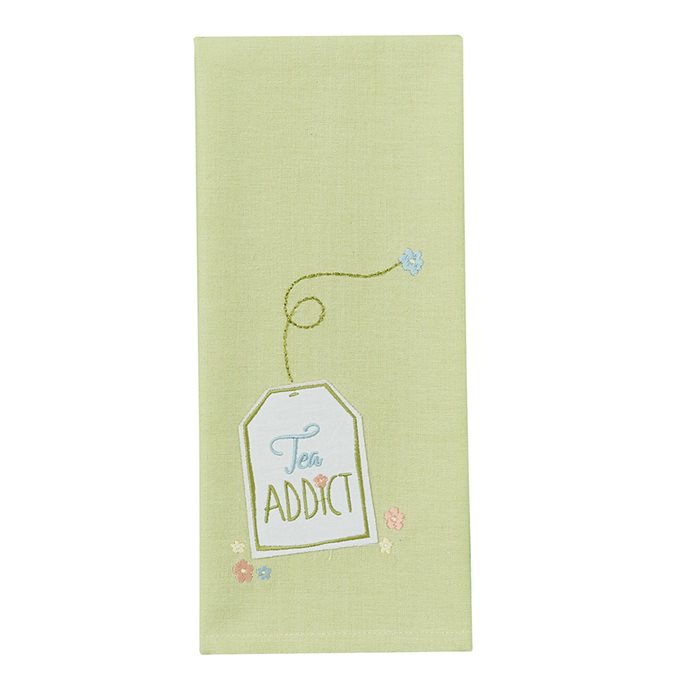 Tea Addict Emb/App Dishtowel Thumbnail