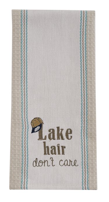 Lake Hair Embroidered Dishtowel Thumbnail