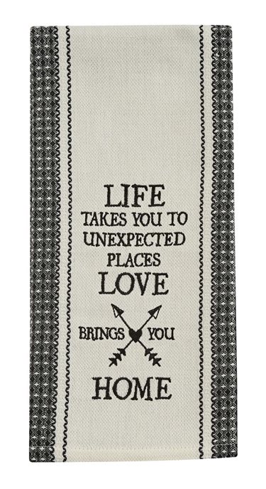 Life Takes You Embroidered Dishtowel Thumbnail