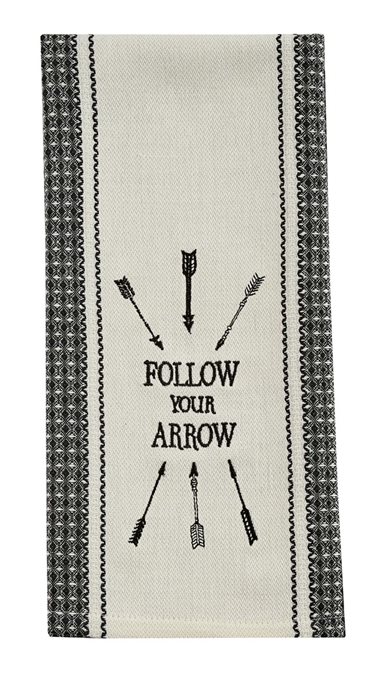 Follow Your Arrow Embroidered Dishtowel Thumbnail