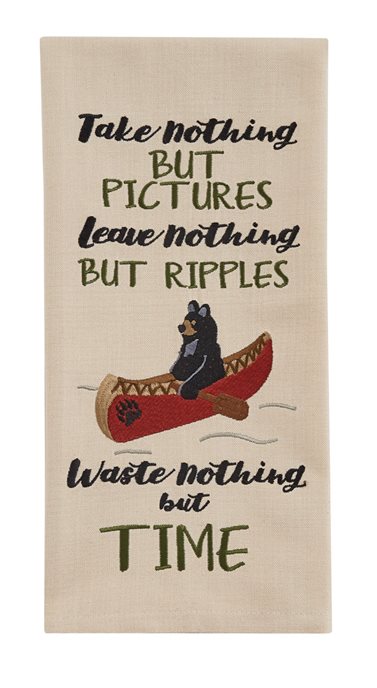 Take Nothing Embroidered Dishtowel Thumbnail