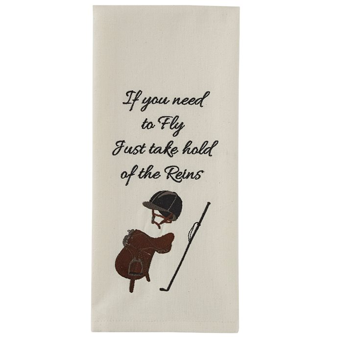 Take Hold Of The Reins Embroidered Dishtowel Thumbnail