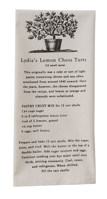 Lemon Chess Tart Printed Dishtowel Thumbnail