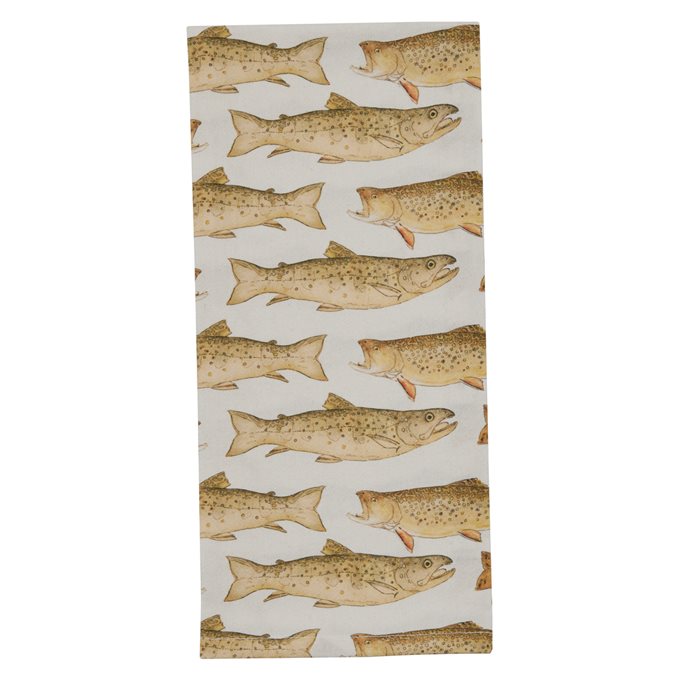 Mystic Seaport Trout Dishtowel Thumbnail