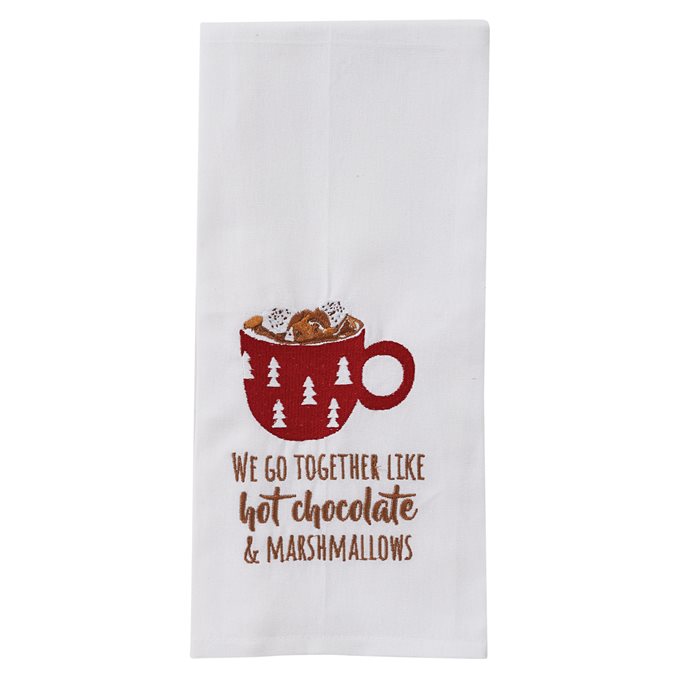 Hot Chocolate Embroidered Dishtowel Thumbnail