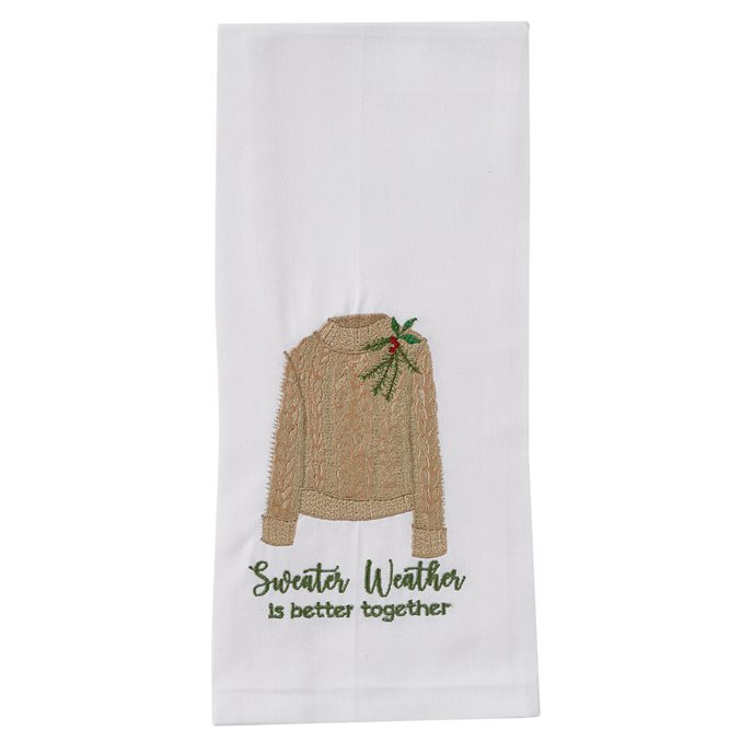 Sweater Weather Embroidered Dishtowel Thumbnail