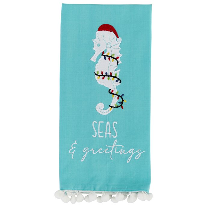 Holiday Sea Horse Dishtowel Thumbnail