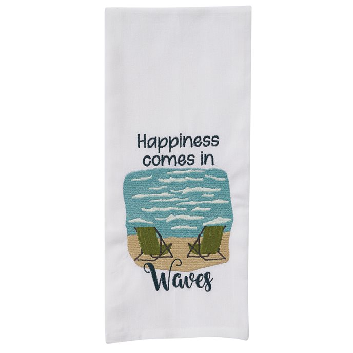 Happiness Comes In Waves Dishtowel Thumbnail