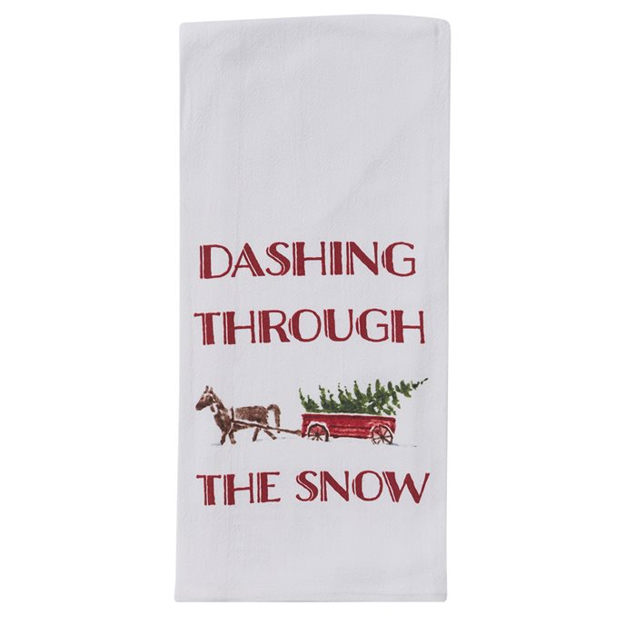 Dashing Through The Snow Dishtowel Thumbnail