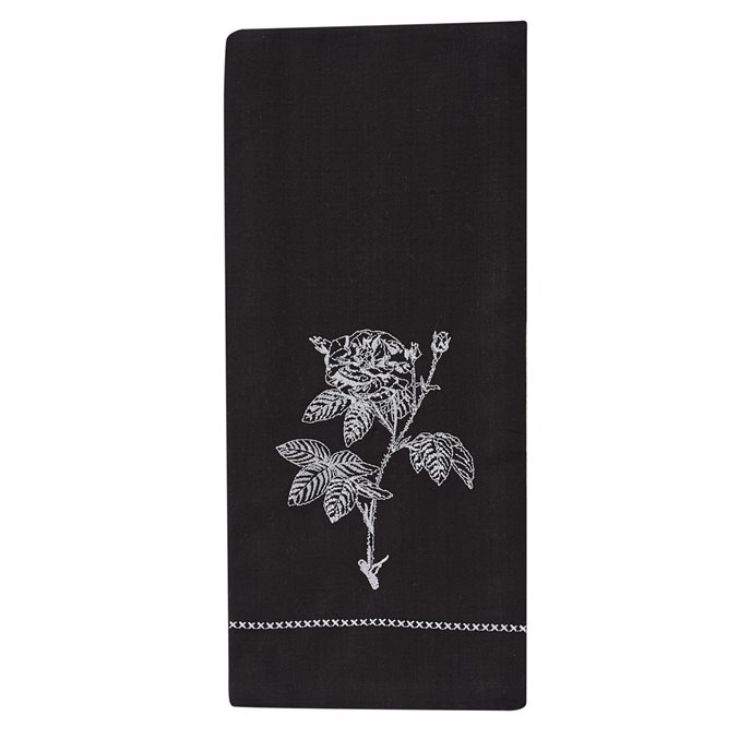 Rose Embroidered Dishtowel Thumbnail