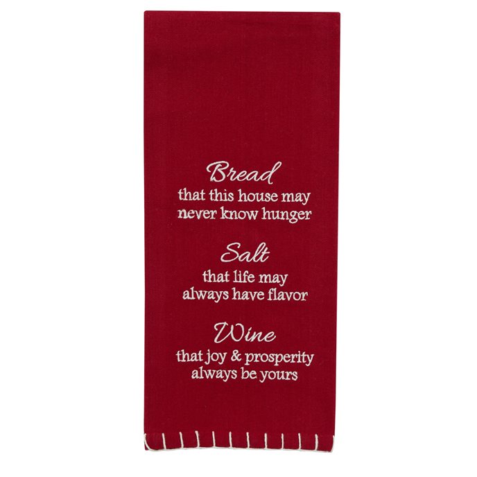 Bread Salt Wine Dishtowel Thumbnail