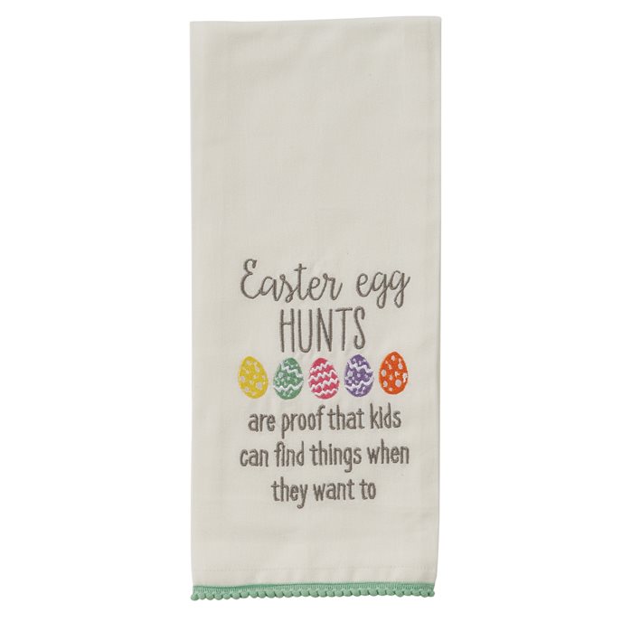 Easter Egg Hunts Embroidered Dishtowel Thumbnail