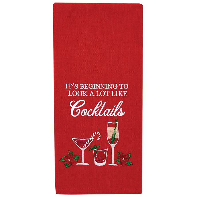 It'S Beginning To Look Like Cocktails Dishtowel Thumbnail